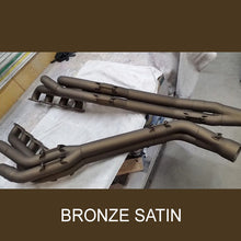Load image into Gallery viewer, ZyCoat manifold and exhaust coating 8oz bottle in aluminum finish showing the colour in bronze satin