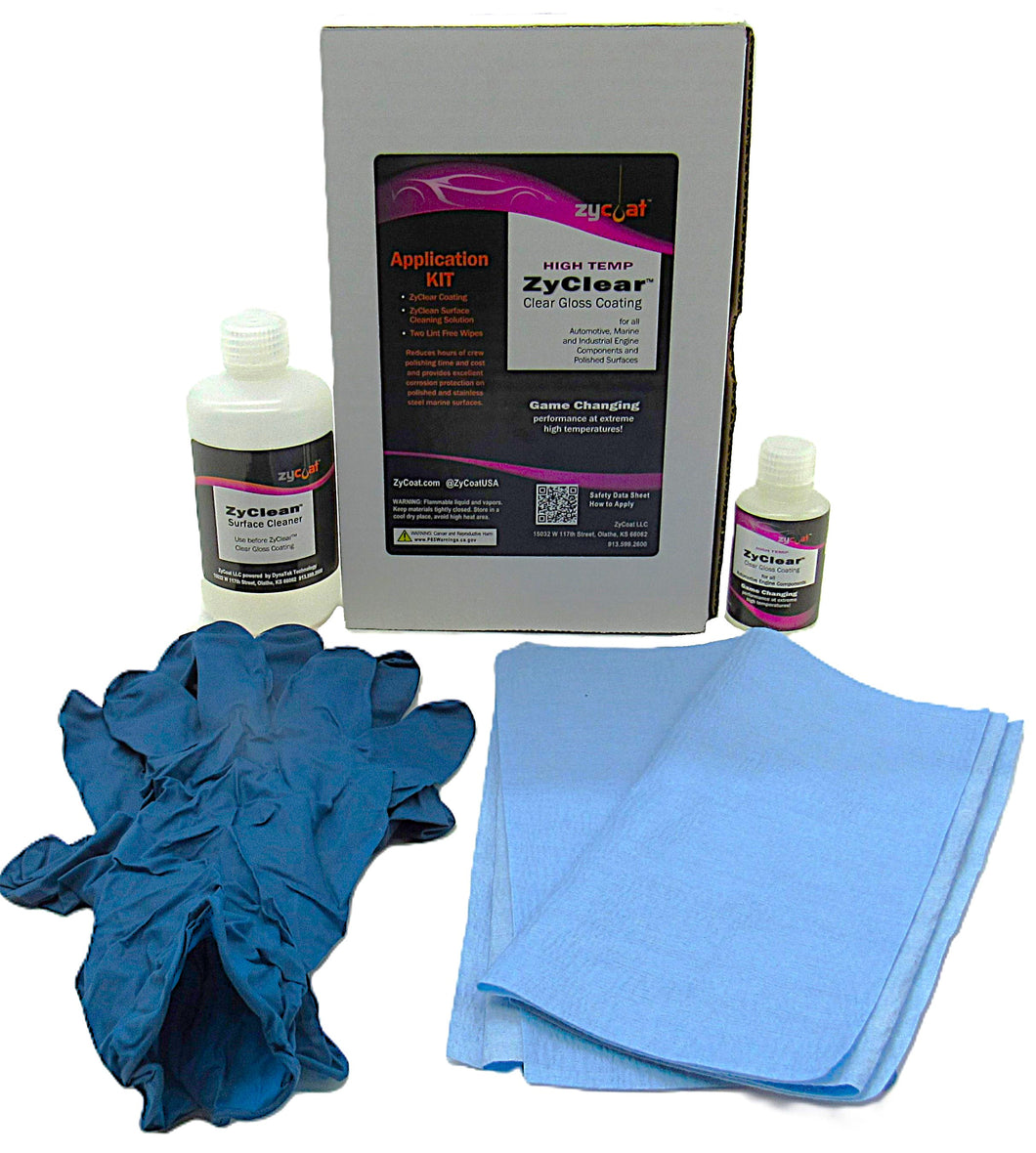 ZyClear High Temperature, Heat Dissipating, High Gloss Clear Coat Application Kit